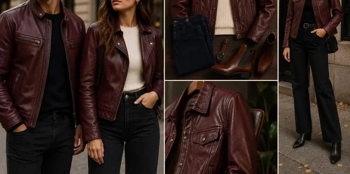 Burgundy Leather Jacket: Outfit Ideas and How to Wear It